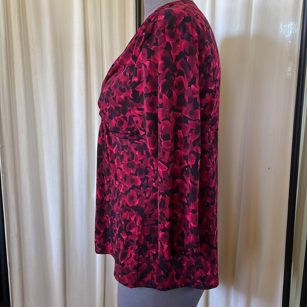 DAISY FUENTES XLP TOP BURGUNDY BLACK COLOR - Picture 2 of 4